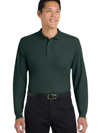 Port Authority® Silk Touch™ Cotton Blend Long Sleeve Polo